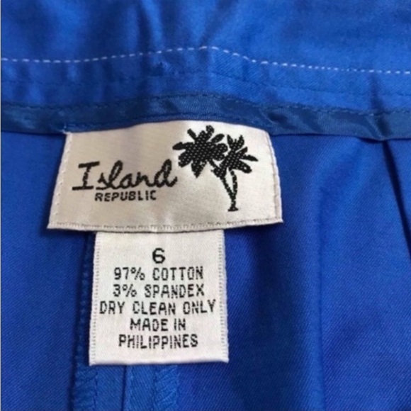 Island Republic Women's Pants Blue White Size 6 - Picture 3 of 11
